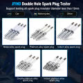 Spark Plug Tester Double Hole Diagnostic Tool Car 12V Spark Tester 0-6000rpm Auto Engine Ignition Detector Tools.