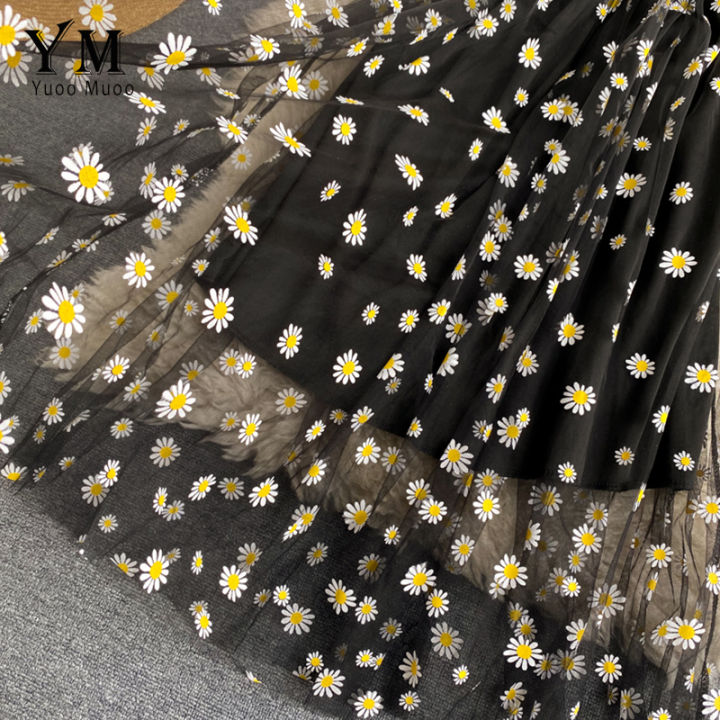 YuooMuoo%20Korean%20Fashion%20Daisy%20Flower%20Print%20Mesh%20Party%20Dress%20Summer%20Two%20Layers%20Spaghetti%20Strap%20Vacation%20Midi%20Dress%20Beach%20Vestidos%20-%20Image%205
