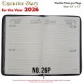 Standard Executive Diary for year 2026 Size (8.5" x 5.5") with double date per page. 