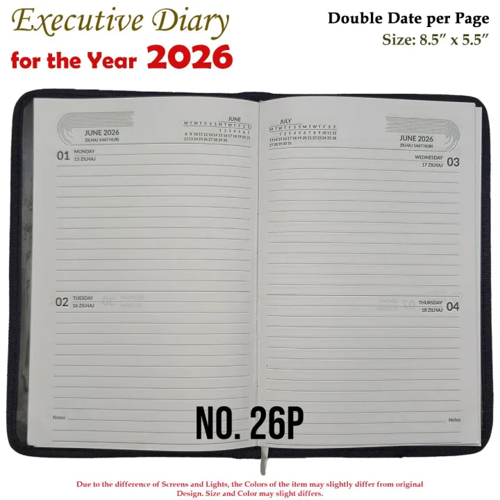 Standard%20Executive%20Diary%20for%20year%202026%20Size%20(8.5"%20x%205.5")%20with%20double%20date%20per%20page%20-%20Image%205
