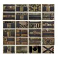 IR Reflective Patches Camouflage Flag of The UK,Spain,France,Germany,and Other Countries,Military Tactical Badge Fabric Applique. 