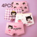 Girl's Panties Pure Cotton Boxer Shorts Children Cotton Girls Small Children Baby Four Corner Panties Underwear Panty Set. 