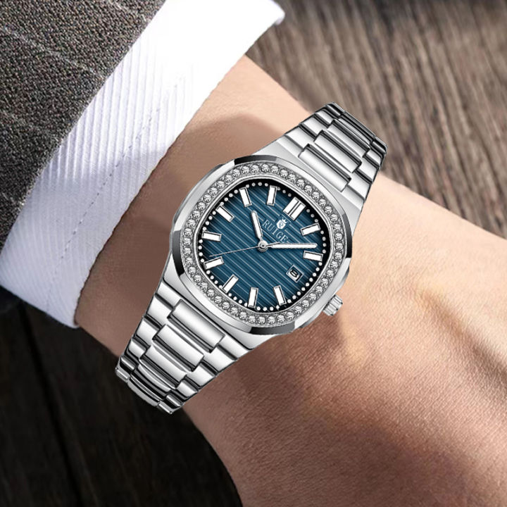 RUIGE%20Square%20Nautilus%20Quartz%20Watch%20Men's%20Watch%20Original%20Stainless%20Steel%20Authentic%20Watch%20Night%20Glow%20Waterproof%20Men's%20Watch%20-%20Image%206