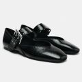 New Women Mouth Print Dress Ballerinas Flats Shoes Autumn Woman Leopard Retro Loafers Floral Leopard Mary Jane Shoes Female.