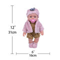 30cm Reborn Doll Can Be Washed, Soft 12inch Baby Doll Limb Movable and Clothes Detachable, Children's Toy Gift. 