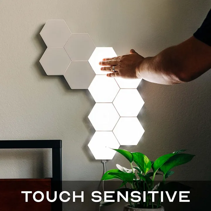 Hexagon%20Wall%20Light%20Wall%20Mounted%20Remote%20Control%20Touch%20Sensitive%20DIY%20Geometric%20Modular%20Assembled%20USB%20Power%20RGB%20led%20Colorful%20Light%20-%20Image%203