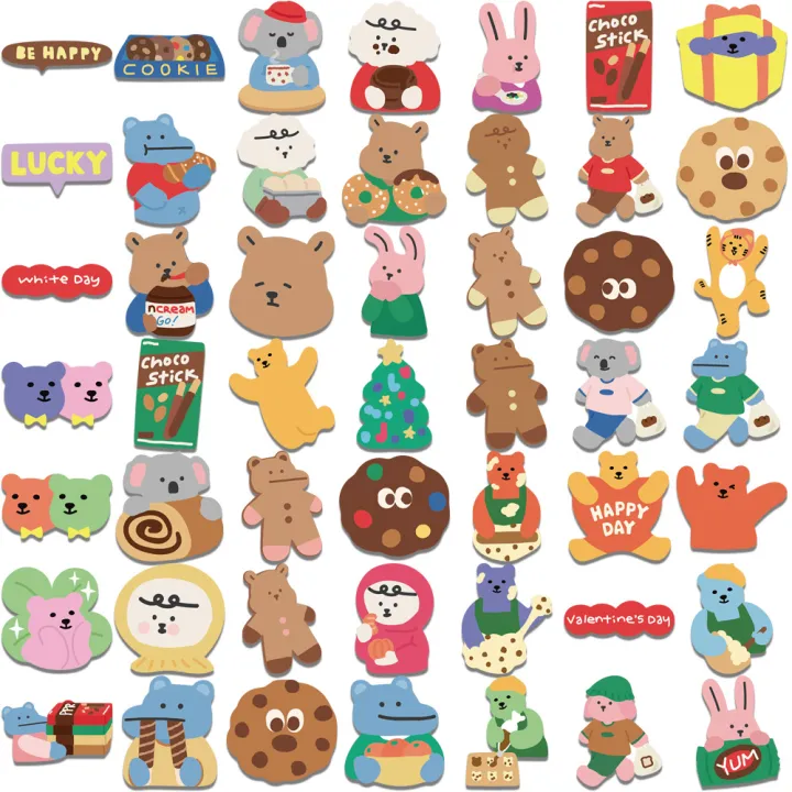 100PCS/Pack%20Korean%20Dailylike%20Bear%20Stickers%20Dailylike%20Decals%20For%20Phone%20Laptop%20Suitcase%20Notebook%20Skateboard%20Waterproof%20Stickers%20-%20Image%205