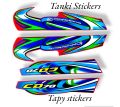 Bike Stickers CD 70 Tanki Tapa Waterproof Stickers/4 piece Tanki Tapa Stickers/Tanki tapa sticker 70cc with Multiple color/ bike stickers cd 70 full kit/Sticker for Tanki Tapa 70cc/Bike Decoration Accessories Model no (456). 