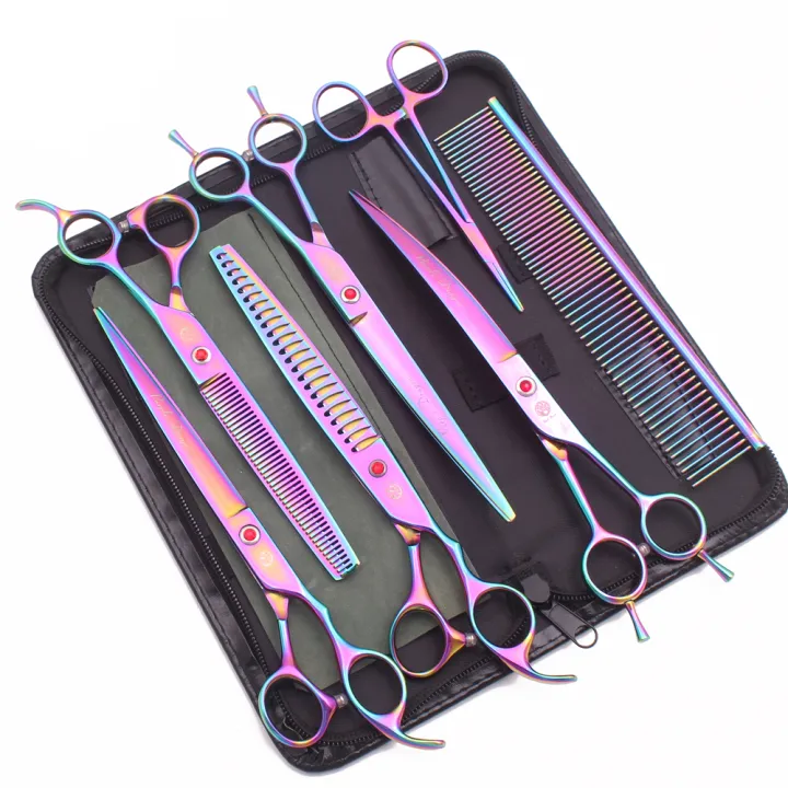 Purple%20Dragon%208%20Inch%20Dog%20Grooming%20Scissors%20Thinning%20Shears%20Professional%20Cat%20Pet%20Scissors%20Hair%20Cutting%20High%20Quality%20Z3015-b%20-%20Image%205
