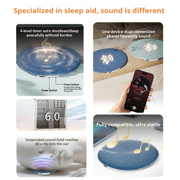 Bluetooth%206.0%20Pillow%20Speaker%20for%20Sleeping,%20Wireless%20MP3%20Music%20Player%20for%20Sleeping%20Ultra-Thin%20Under%20Pillow%20Sound%20Machine%20-%20Image%203