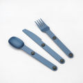 3pcs/set Magnetic Aluminum Cutlery Set - Travel Picnic Camping Cutlery Set Including Steak Knife, Spoon, Salad Fork.