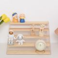 Wooden Step Display Rack, Acrylic Handmade Display Rack, Desktop Storage Rack for Perfume Lipstick Jewelry Doll Home Organizer. 