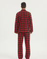 Mens Flannel Pajama Sets Cotton Plaid Pajamas for Men Pjs Set Soft Lounge Sleepwear Pj Pants with Pockets Flannel Shirts.