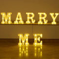 Decorative Letters Night Light Alphabet Letter LED Lights Luminous Lamp Battery Night Light Party Wedding Bedroom Decoration. 