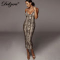 Dulzura Women Party Club Evening Streetwear Leopard Bodycon Midi Dress 2024 Summer Clothes Wholesale Items For Business.
