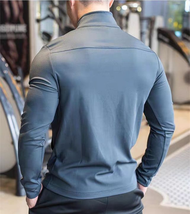 Mens%20Gym%20Fitness%20Tops%20High%20Quality%20Running%20Sports%20Jacket%20Outdoor%20Workout%20Training%20Sweatshirt%20zipper%20Jacket%20cardigan%20men%20coat%20-%20Image%204