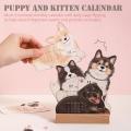 2026 Cute Cat Dog Desk Calendar Mini Desktop Calendar Notes Repeated Writing and Wiping Multi Functional Desktop Decoration ﻿. 
