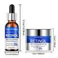 Retinol Cream Serum Combo Set Locks In Moisture Repairs Skin Smoothes Wrinkles Increases Elasticity For Younger Healthier Skin.
