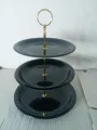 Three Tier Serving Platter in Melamine | 3-Tier Melamine Cupcake Stand | Dessert Stand, Cupcake Stand, Tea Party, Serving Platter for Wedding Birthday Party. 