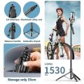 【Delivery Within Thailand】Anti-Shake for Mobile Phones, Selfie Stick, Anti-Shake for Mobile Phones, 3-Axis Anti-Shake Stick, Vlog, 360 Rotating Selfie Stick, Bluetooth Remote, with Built-In Tripod, Professional Aluminum, Anti-Shake Selfie Stick, Gimbal St. 