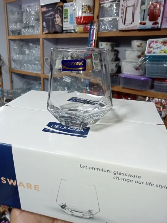 DELISOGA%20Premium%20Diamond%20Cut%20Shape%20Water%20Glass%20Set%20of%206%20Stemless%20Tumbler%20Glasses%20Daily%20uses%20for%20Juice%20Wine%20Whiskey%20Scotch%20Cocktail%20Glass%20Set%20Whisky%20Glass%20%20(350%20ml,%20Glass,%20Clear)%20-%20Image%207