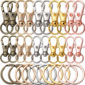 20Pcs Swivel Clasps Set Lanyard Snap Hooks with Key Chain Rings Keychain Clip Hooks for DIY Necklace Bracelet Chain Supplies. 