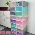 Small size! Shoe box size mini shoe box small round lid color open front. 