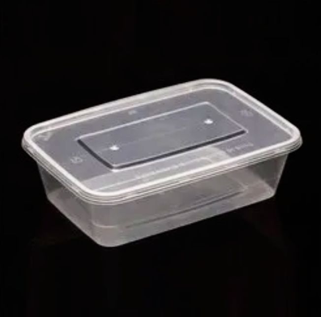 Disposable Plastic Container 500 ml | Transparent food storage container | Pack of 10 or 30