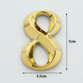 1/5PCS Gold Address Door Label Number #0-9 ABS Height 5cm Golden Home Sticker Modern House Hotel Apartment Door Plate. 