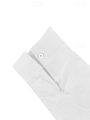 Minimalist Men's White Linen Button-Down Shirt, Stand Collar, Modern Office & Weekend Essential.
