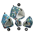 1pc Cute Print Bird Bed Mini Cage Rabbit Squirrel Mat Guinea Pig Nest Hamster House Small Animal Sleeping Bed Pet Hanging Cage. 