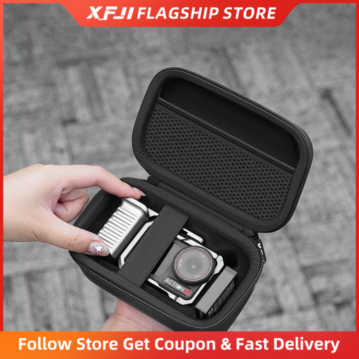XFJI Carrying Case for  Osmo Action 5 Pro 4 3 Street Photography Grip Kit Protective Case Portable Bag Camera Accessories