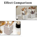 Bling Pen Container with 3 Slots Pencil Holder Makeup Brush Storage Box Rhinestone Desktop Dressing Table Organizer Tool. 