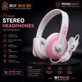 Koniycoi KT-5300MV Combo Offer Wired Stereo Headphones with Mic (Pink + Yellow) | 3.5mm Over-Ear Headset | Volume Control | For Mobile, PC, Laptop & Online Class | Buy 1 Get 1 ( Buy Nest BD ).