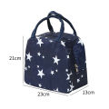 1pc  Stars Pattern Insulated Lunch Tote Bag - Leakproof Thermal Cooler Bag for Travel, Work, School, Picnics - High Capacity Reusable Food Handbag Case for Teenagers and Workers - Perfect for Back to School and Classroom. 