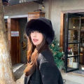 Fluffy Faux Fur Bucket Hat For Women Luxury Plush Fisherman Hat Warm Winter Hat Thicken Cold Snowy Day Panama Cap.