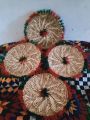Set of 4 meal baskets/Chabi/Pindi (made from wheat branches). 