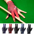 Billiards Glove Left Hand Three Finger Snooker Billiard Glove Non Slip Stickers Elasticity Billiard Training Gloves Accessories. 