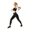 1pc 4-Level Resistance Bands with Handles for Home Workouts and Strength Training - Perfect for Yoga, Pilates,and fitness equipm. 