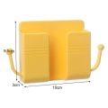 1PC Wall-Mounted Organizer Box – Punch-Free TV Remote & Phone Holder. 