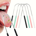 1PC Reusable Stainless Steel Tongue Scraper With Comfort Grip Handle Oral Care Tool, Tongue Cleaner Tongue Scraper.