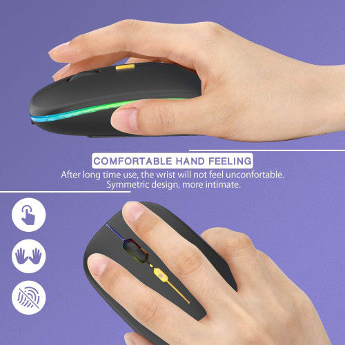 Zornwee 2.4G W990 Fashion Wireless Optics Mouse (Dongle + Bluetooth Options) Rechargeable