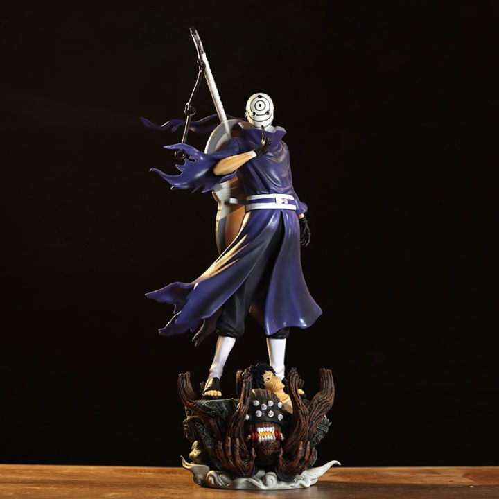 HOT 2026 New Product Naruto Figurine Standing Posture Giant Wave Uchiha Dual Head Anime Model Desktop Decoration Ornament 