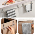 Towel Rack Over Door Towel Bar Hanging Holder Stainless Steel Kitchen Cabinet Bathroom Towel Rag Rack Home Organizer Hanger.