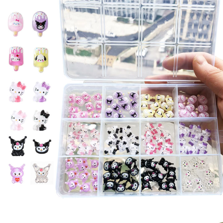 120PCS/70PCS%20Kawaii%20Sanrio%20Mini%20Nail%20Art%20Accessories%20Stickers%20HelloKitty%20DIY%20Phone%20Case%20Hairpin%20Nail%20Decoration%20Charms%20Craft%20Y2K%20-%20Image%203