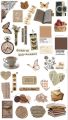 Brown journaling  stickers set, vintage sticker for journaling, Qoute stickers, stickers for diary, cute stickers , vintage warm stickers. 