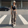 High Quality Hot Girl High Waist Casual Pants 2025 Spring Autumn New Style Loose Slim Floor Hugging Wide Leg Long Pants. 