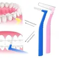 Medical cleaning interdental brush L-shaped interdental brush ultra-fine soft hair orthodontic special disposable bracket gap cleaning interdental brush.