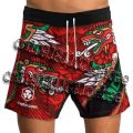 MOTO2025 New Men's Quick-drying Shorts U F C Fitness Breathable Sports Comfortable Sweat-absorbing Shorts Fighting Boxing Shorts.