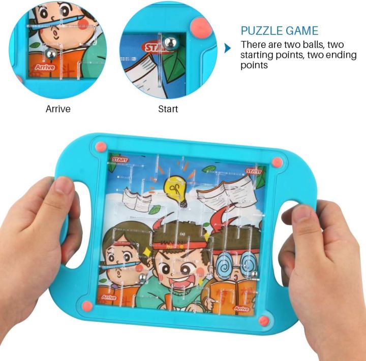 Balance Ball Maze Board Handheld Game,Maze Puzzles for Kids, Mini Fidget Toys and Brain Teasers Preschool Educational Learning Puzzle Game for 3-5 Years Toddlers, Children, Boys & Girl